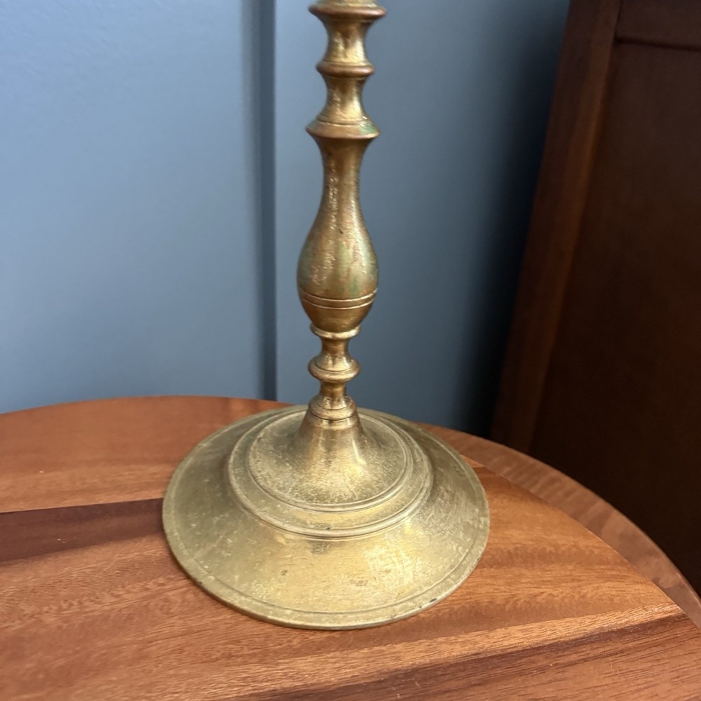 Vintage Brass Lion of Judah Candelabra Pair 5 Arm Shabbat Heavy Judaica Large - Picture 7 of 9